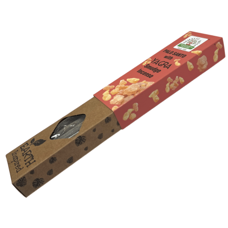 Naturlig rökelse av Palo Santo och Yagra NAMASTE INDIA Jordinspirerad - 25gr Låda med Ekologisk Rökelse