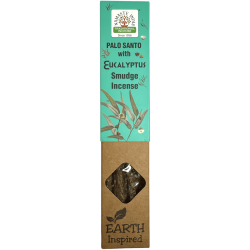 Incienso Natural de Palo Santo y Eucalipto NAMASTE INDIA Earth Inspired - Cajita de 25gr de Incienso Orgánico