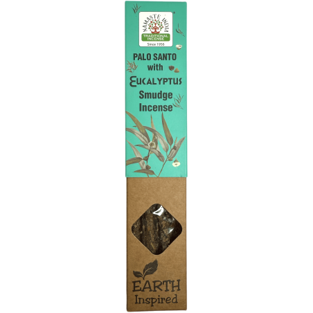Incenso Natural Palo Santo e Eucalipto NAMASTE INDIA Inspirado na Terra - Caixa de 25gr de Incenso Orgânico