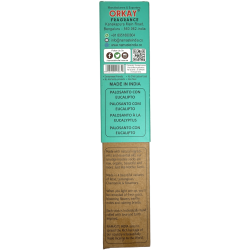 Incienso Natural de Palo Santo y Eucalipto NAMASTE INDIA Earth Inspired - Cajita de 25gr de Incienso Orgánico