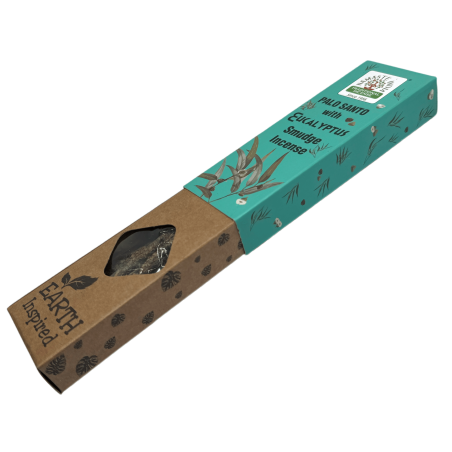 Incenso Natural Palo Santo e Eucalipto NAMASTE INDIA Inspirado na Terra - Caixa de 25gr de Incenso Orgânico