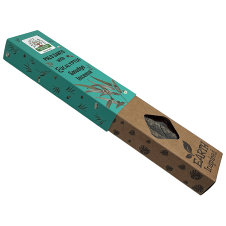 Incenso Natural Palo Santo e Eucalipto NAMASTE INDIA Inspirado na Terra - Caixa de 25gr de Incenso Orgânico