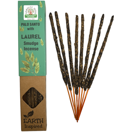 Encens naturel Palo Santo et Laurier NAMASTE INDIA Inspiré de la Terre - Boîte de 25gr d’Encens Bio