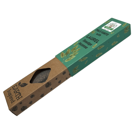 Incenso Natural Palo Santo e Laurel NAMASTE INDIA Inspirado na Terra - Caixa de 25gr de Incenso Orgânico