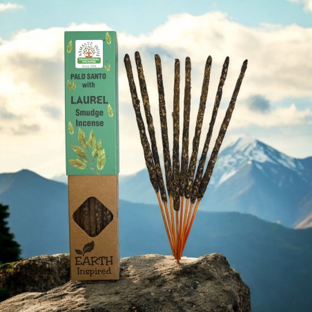 Incenso Natural Palo Santo e Laurel NAMASTE INDIA Inspirado na Terra - Caixa de 25gr de Incenso Orgânico