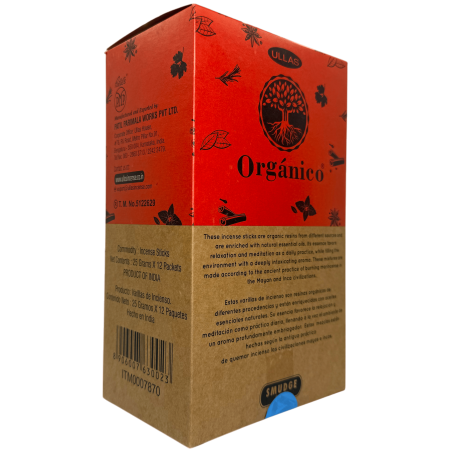 Palo Santo Bio Räucherstäbchen Box ULLAS - 12 Schachteln à 25gr.