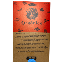 Caja Incienso Orgánico Palo Santo ULLAS - 12 cajitas de 25gr.