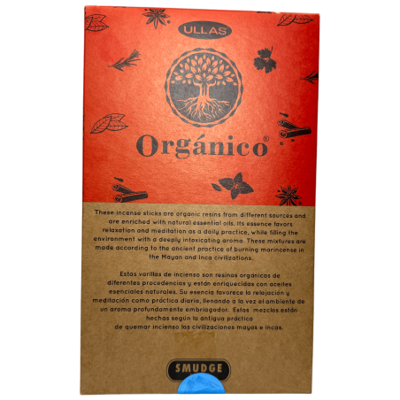 Caja Incienso Orgánico Palo Santo ULLAS - 12 cajitas de 25gr.
