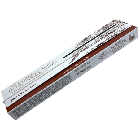 Incenso Orgânico de Canela Natural Artesanal TULASI da Blissful Botanics - Canela Picante - 8 incensos orgânicos