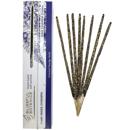 Encens Artisanal Naturel Nag Champa Bio Nag Champa Blissful Botanics TULASI - Nag Champa Exotique - 8 bâtonnets d’encens bio
