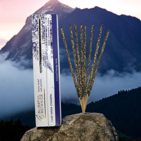 Organic Nag Champa Blissful Botanics TULASI Natural Artisan Incense - Exotic Nag Champa - 8 organic incense sticks