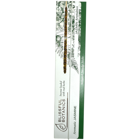 Encens Bio Blissful Botanics TULASI Jasmin Artisanal Naturel - Jasmin Aromatique - 8 bâtonnets d’encens bio