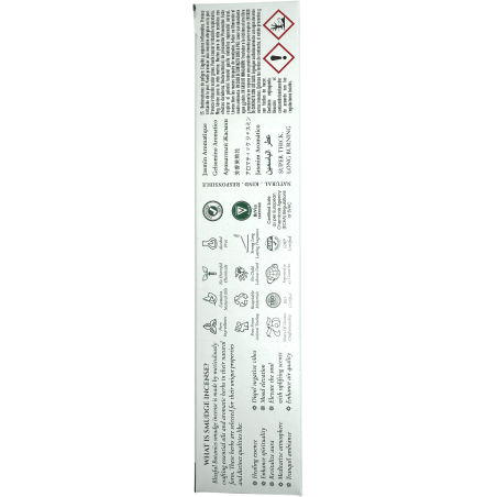 Organiczne Kadzidło Błoga Botanika TULASI Naturalny Jaśmin Rzemieślniczy - Aromatyczny Jaśmin - 8 organicznych kadzidełek
