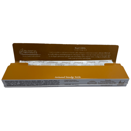 Incienso Orgánico Copal Blissful Botanics TULASI Artesano Natural - Copal Real - 8 barritas incienso orgánicas