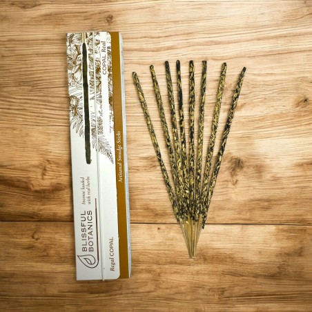 Incienso Orgánico Copal Blissful Botanics TULASI Artesano Natural - Copal Real - 8 barritas incienso orgánicas