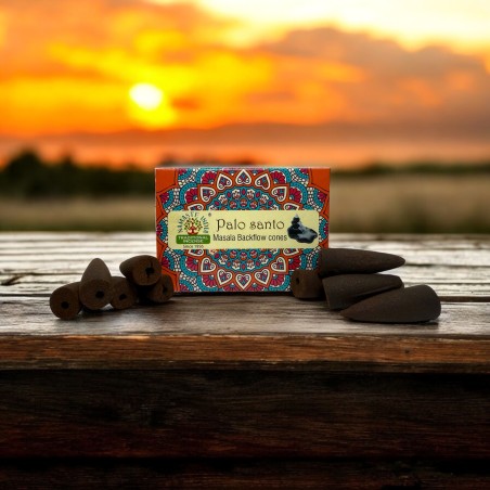 Palo Santo NAMASTE INDIA Reflux Cones - 10 blackflow wierookkegels