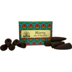 Myrrhe Reflux Cones NAMASTE INDIA - 10 Blackflow Räucherkegel