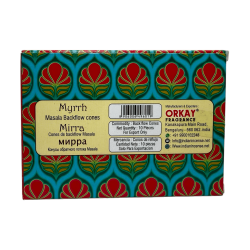 Cônes de Reflux Myrrhe NAMASTE INDIA - 10 cônes d’encens blackflow