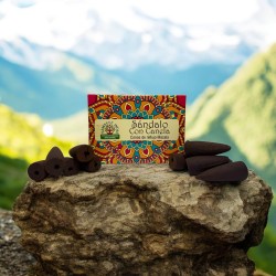 Cônes de Reflux Bois de Santal à la Cannelle NAMASTE INDIA - 10 cônes d’encens blackflow