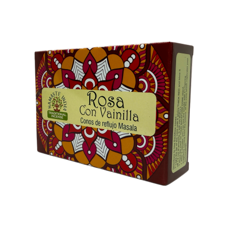 Pink Reflux Kegel mit Vanilla NAMASTE INDIA - 10 Blackflow Räucherkegel