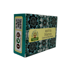 Weißer Salbei Reflux Kegel NAMASTE INDIA - 10 Blackflow Räucherkegel