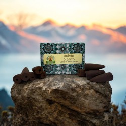 Cônes de Reflux Sauge Blanche NAMASTE INDIA - 10 cônes d’encens blackflow