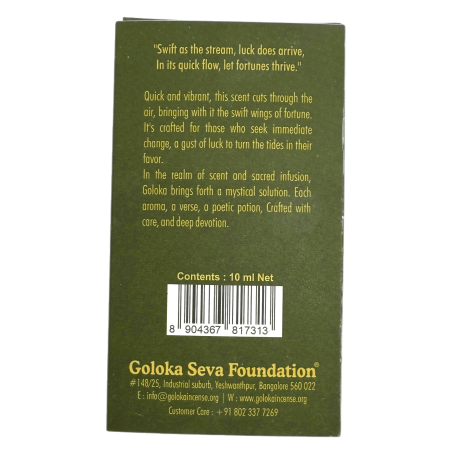 Aceite Fragancia Suerte Rápida GOLOKA Spiritual Infusions Fast Luck 10ml.