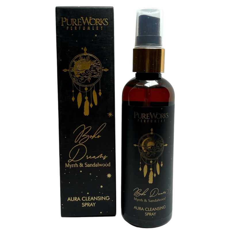 Esoteric Air Freshener Spray Bohemian Dreams PureWorks Boho Dreams Myrrh and Sandelwood Aura Cleansing Spray 100ml.-ESOTERISKA SANTERIA-PARFYMER-HOSTENATURA