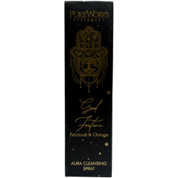 Esoterisches Lufterfrischer-Spray Good Fortune PureWorks Good Fortune Patchouli und Orange Aura Reinigungsspray 100ml.