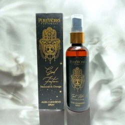 Spray ezoteric pentru odorizante Good Fortune PureWorks Good Fortune Patchouli și Orange Aura Spray de curățare 100ml.