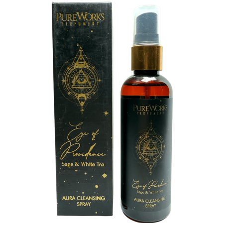Spray Ambientador Esotérico Ojo de la Providencia PureWorks Eye of Providence Salvia y Té Blanco Aura Cleansing Spray 100ml.