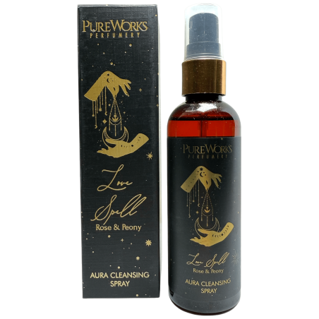 PureWorks Love Spell Esoteric Lufterfrischer Spray Pink und Pfingstrose Aura Reinigungsspray 100ml.