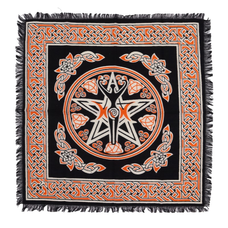 Tovaglia d'altare con frange esoterica Madre Terra - 50x50cm-ESOTERISMO-HOSTENATURA