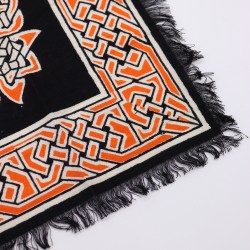 フリンジ付き祭壇布難解な母なる大地 - 50x50cm