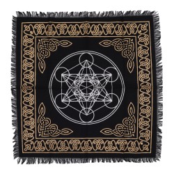 Pânză de altar cu franjuri Chakre ezoterice - 50x50cm