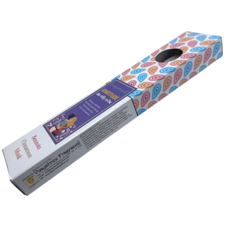 Gratitude Organic Incense Blissful Blends Vijayshree Benzoin, Cinnamon and Musk - 25gr Box.