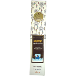 Blissful Blends Vijayshree Palo Santo Organic Wellbeing Incense, Lavender and Myrrh - 25gr Box.
