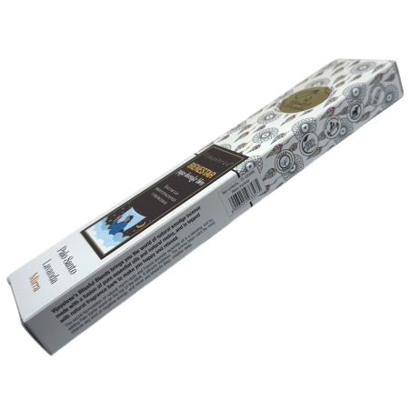 Blissful Blends Vijayshree Palo Santo Organic Wellbeing Räucherstäbchen, Lavendel und Myrrhe - 25gr Box.