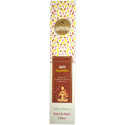 يمزج Blissful Vijayshree White Sage و Dragon's Blood و Clocker البخور العضوي المضاد للاكتئاب - صندوق 25 غرام.