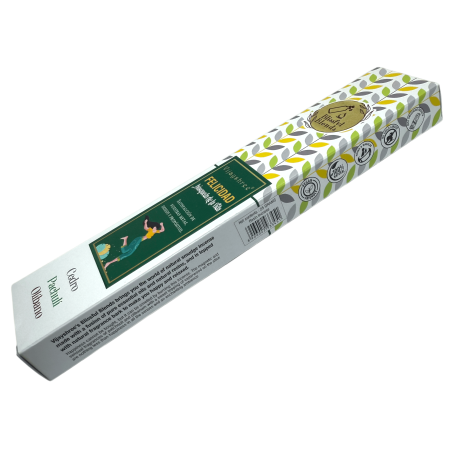 Happiness Blissful Miesza Organiczne Kadzidła Vijayshree, Cedr, Paczulę i Kadzidło - Pudełko 25gr.