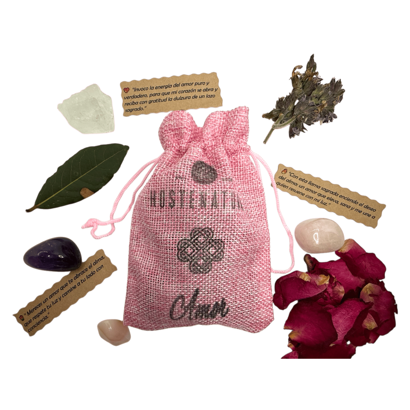 Magic Love Bag HOSTENATURA - Natural Amulet to Attract, Preserve and Enhance Love - Includes Ritual-AMULETS-HOSTENATURA