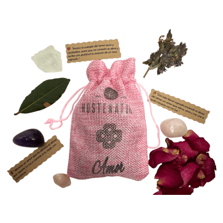 Magic Love Bag HOSTENATURA - Amuleto Natural para Atrair, Preservar e Realçar o Amor - Inclui Ritual
