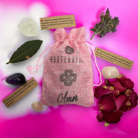 Magic Love Bag HOSTENATURA - Amuletă naturală pentru a atrage, păstra și spori iubirea - include ritual