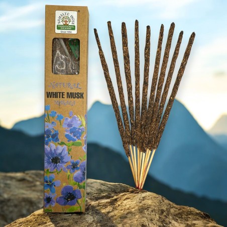 Encens Naturel Musc Blanc Namaste Inde Masala Naturel - 1 paquet d’encens bio 30gr.