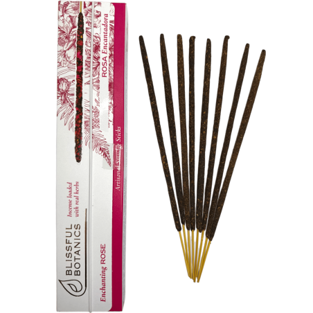 Inciens Orgànic Rosa Blissful Botanics TULASI Artesà Natural - Rosa Encantadora - 8 barretes inciens orgàniques