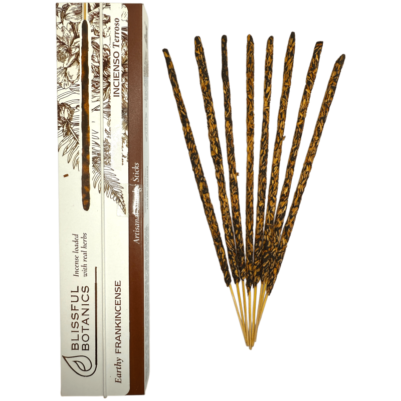 有機フランキンセンス お香 至福の植物 TULASI Natural Artisan - 素朴なお香 - 有機お香 8本-Inciensos Blissful Botanics Tulasi-HOSTENATURA