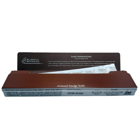 Tămâie organică Tămâie Blissful Botanics TULASI Natural Artisan - Tămâie pământească - 8 bețișoare de tămâie organică