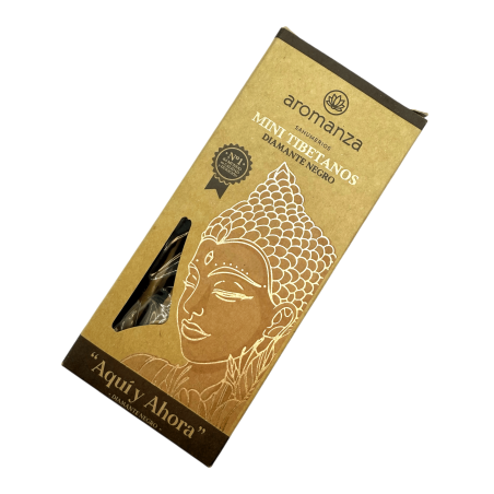Incienso Mini Tibetanos Diamante Negro Aromanza Argentina - 8 sahumerios 40min duración - Aquí y Ahora