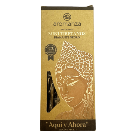 Mini Tibetansk Rökelse Black Diamond Aromanza Argentina - 8 rökelsepinnar 40 min varaktighet - Här och Nu