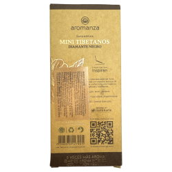 Mini Tibet Räucherstäbchen Black Diamond Aromanza Argentina - 8 Räucherstäbchen 40min Dauer - Hier und Jetzt